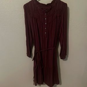 Maroon long sleeved Loft dress